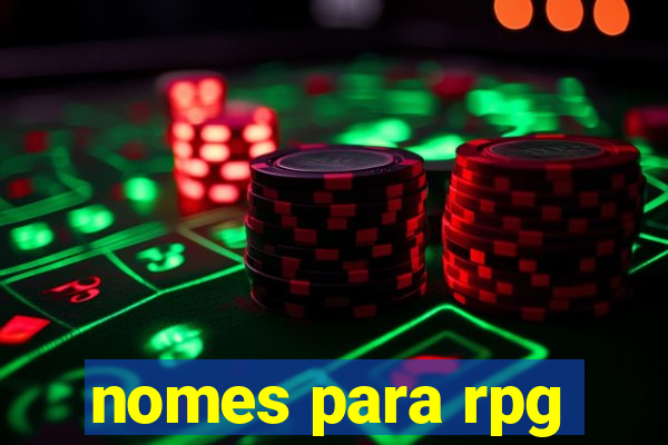 nomes para rpg